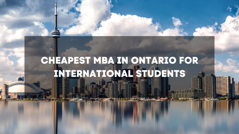 cheapest mba in Ontario