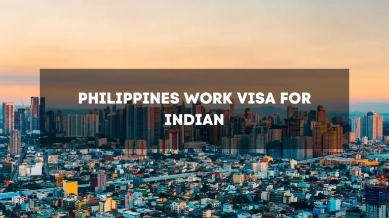 Philippines work visa for indian